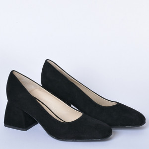 Pantofi Cu Toc Piele Naturala Idris 2 Negri- Need 4 Shoes