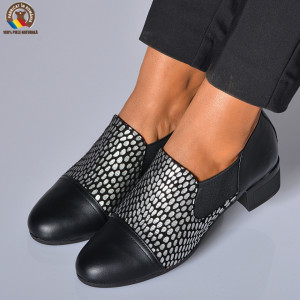 Pantofi Cu Toc Piele Naturala Metin 3 Negri-Need 4 Shoes