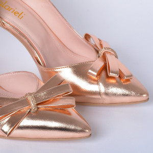 Pantofi Cu Toc Piele Naturala Miracle Bronz- Need 4 Shoes