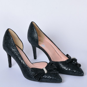 Pantofi Cu Toc Piele Naturala Miracle Negri- Need 4 Shoes