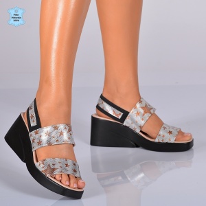 Sandale Piele Naturala Gemma 3 Argintii- Need 4 Shoes