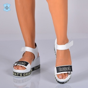 Sandale Dama Piele Naturala Hermyna Albe- Need 4 Shoes