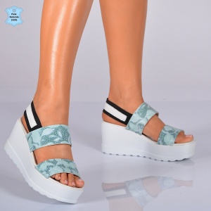 Sandale Piele Naturala Renata Verzi- Need 4 Shoes