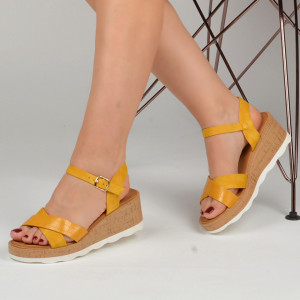Sandale cu platforma Cairo Yellow - Need 4 Shoes
