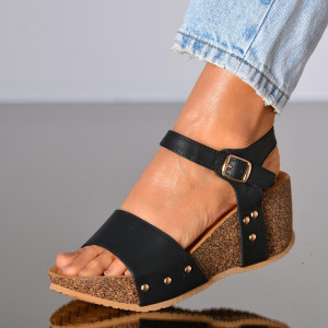Sandale Cu Platforma Eliandra Negre- Need 4 Shoes
