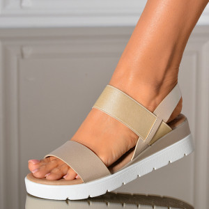 Sandale Cu Platforma Masha Aurii- Need 4 Shoes