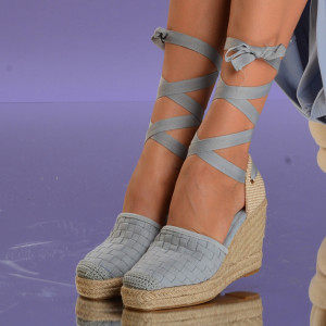 Sandale cu platforma Sasha Blue - Need 4 Shoes
