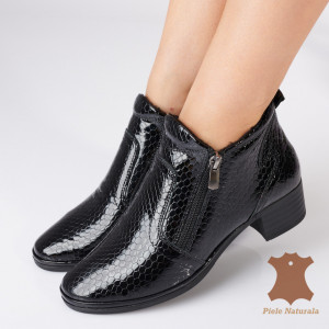 Botine Piele Naturala Adalia Negre - Need 4 Shoes