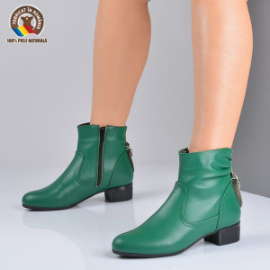 Botine Piele Naturala Mirabela Verzi- Need 4 Shoes