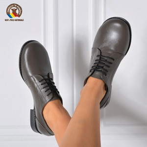 Pantofi Casual Dama Piele Naturala Geanina Gri - Need 4 Shoes