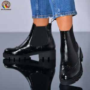 Ghete dama Piele Naturala Astra Negre - Need 4 Shoes