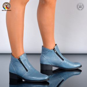 Ghete Dama Piele Naturala Bety Albastre- Need 4 Shoes