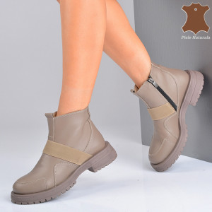 Ghete Dama Piele Naturala Elsa Nude- Need 4 Shoes