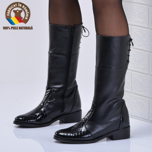 Cizme Dama Piele Naturala Ezra 2 Negre - Need 4 Shoes