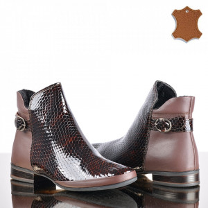 Ghete Dama Piele Naturala Hazal 3 Maro- Need 4 Shoes