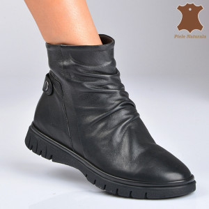Ghete Dama Piele Naturala Loris Negre- Need 4 Shoes