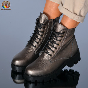 Ghete Dama Piele Naturala Maryn Bronz- Need 4 Shoes