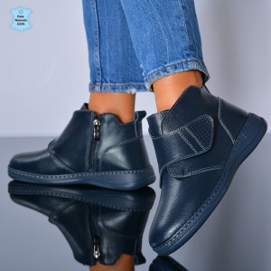 Ghete Dama Piele Naturala Nola Navy- Need 4 Shoes