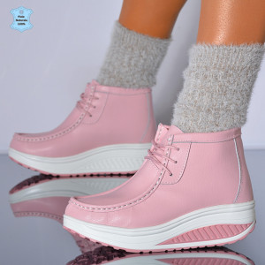 Ghete dama Piele Naturala Zena 2 Roz- Need 4 Shoes