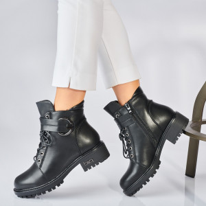 Ghete Dama Imblanite Kiki 2 Negre - Need 4 Shoes