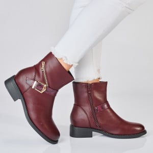 Ghete Dama Imblanite Zeno Bordo- Need 4 Shoes