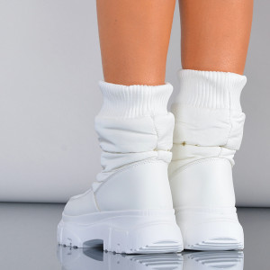 Cizme Dama Imblanite Mavy Albe- Need 4 Shoes