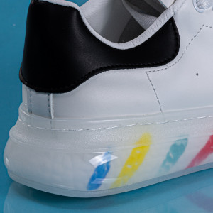 Adidasi dama Alev Alb/Negru - Need 4 Shoes