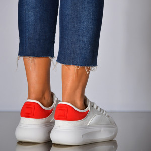 Adidasi Dama Jordy Alb/Rosu- Need 4 Shoes