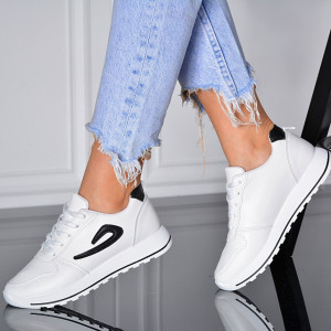 Adidasi Dama Naly Alb/Negru- Need 4 Shoes
