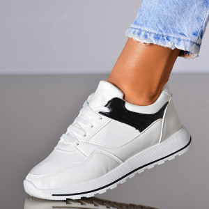 Adidasi Dama Naly 5 Alb/Negru- Need 4 Shoes