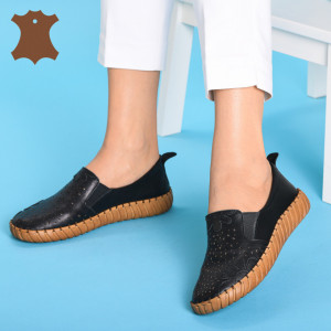 Pantofi Dama Piele Naturala Doti Negri- Need 4 Shoes