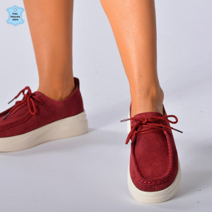 Pantofi Dama Piele Naturala Marllen Bordo- Need 4 Shoes