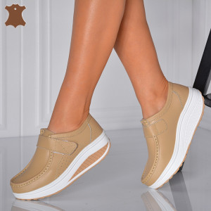 Pantofi Dama Piele Naturala Zena 6 Bej- Need 4 Shoes