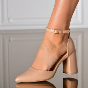 Pantofi Cu Toc Dama Amber Kaki- Need 4 Shoes