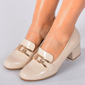 Pantofi Cu Toc Dama Brandy Bej
