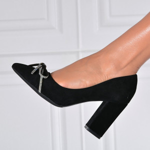 Pantofi Cu Toc Dama Carlina  Negri- Need 4 Shoes