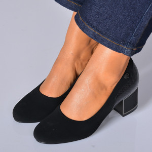 Pantofi Cu Toc Dama Cleopatra Negri- Need 4 Shoes