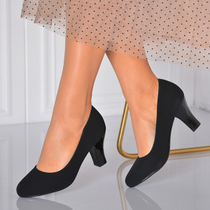 Pantofi Cu Toc Dama Floria 2 Negri- Need 4 Shoes