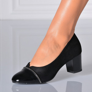 Pantofi Cu Toc Dama Jasmine Negri- Need 4 Shoes