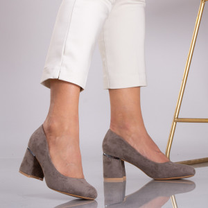 Pantofi Cu Toc Dama Lesli Kaki - Need 4 Shoes