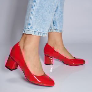Pantofi Cu Toc Dama Luiza Rosii- Need 4 Shoes