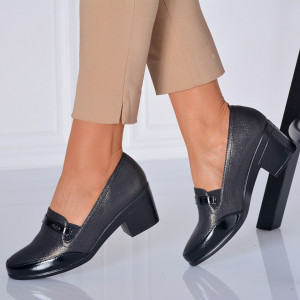 Pantofi Cu Toc Dama Seda Negri - Need 4 Shoes