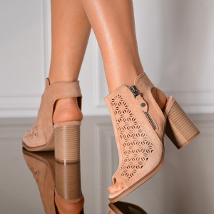 Sandale Dama Cu Toc Tania Nude- Need 4 Shoes