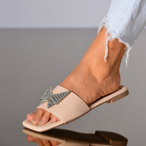 Papuci dama Iselin Bej- Need 4 Shoes