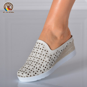 Saboti Medicinali Piele Naturala Liora Bej- Need 4 Shoes