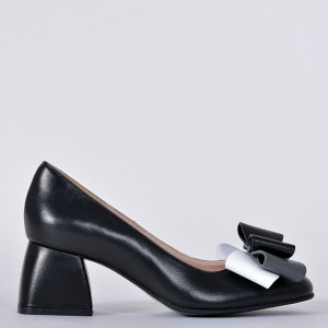 Pantofi Cu Toc Piele Naturala Arabella Negri- Need 4 Shoes