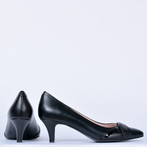Pantofi Cu Toc Piele Naturala Denise Negri- Need 4 Shoes