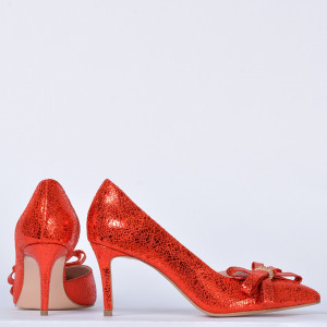 Pantofi Cu Toc Piele Naturala Miracle Rosii- Need 4 Shoes