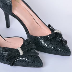 Pantofi Cu Toc Piele Naturala Miracle Negri- Need 4 Shoes