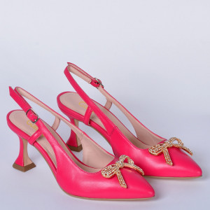 Pantofi Cu Toc Piele Naturala Odett Fuchsia- Need 4 Shoes